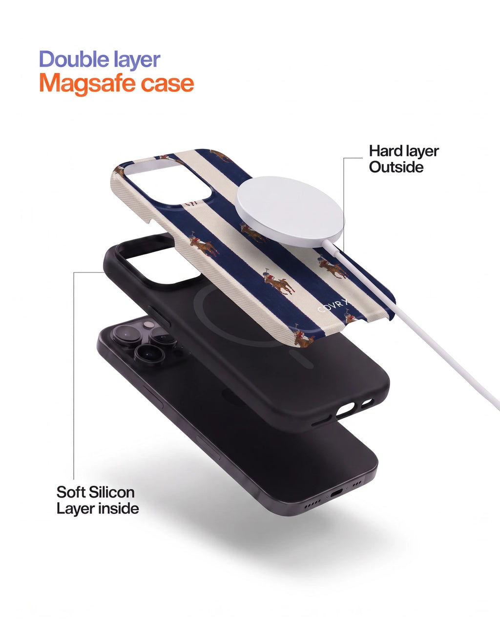 Navy Polo Stripe Case