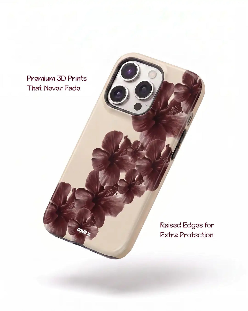 Burgundy Flower Case