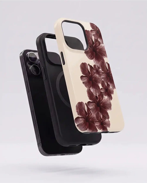 Burgundy Flower Case