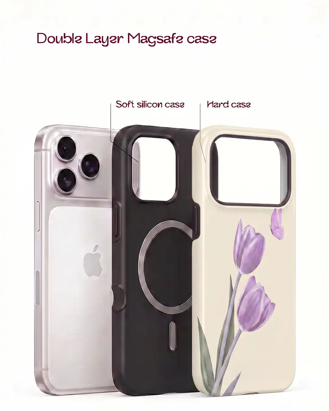 Purple Tulip Flower Case