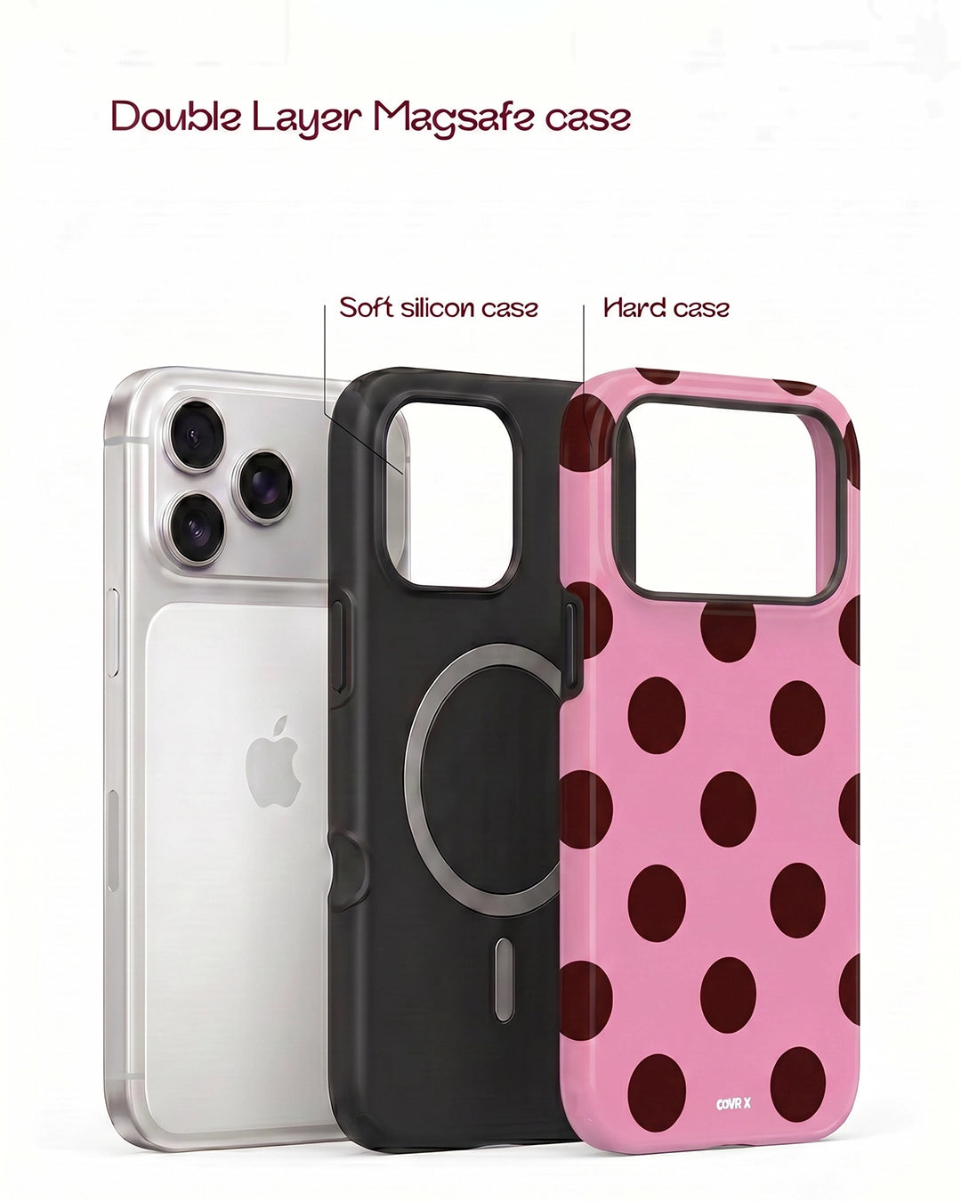 Pink and red Polka Pop Case