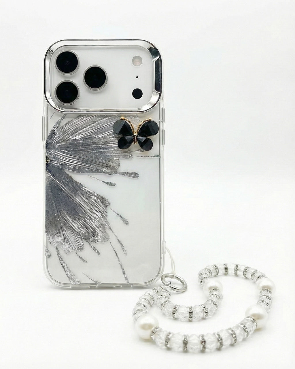 Gradient Butterfly black With Charm