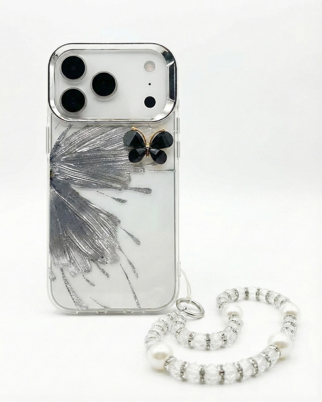 Gradient Butterfly black With Charm