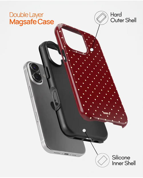 Burgundy Dots Case