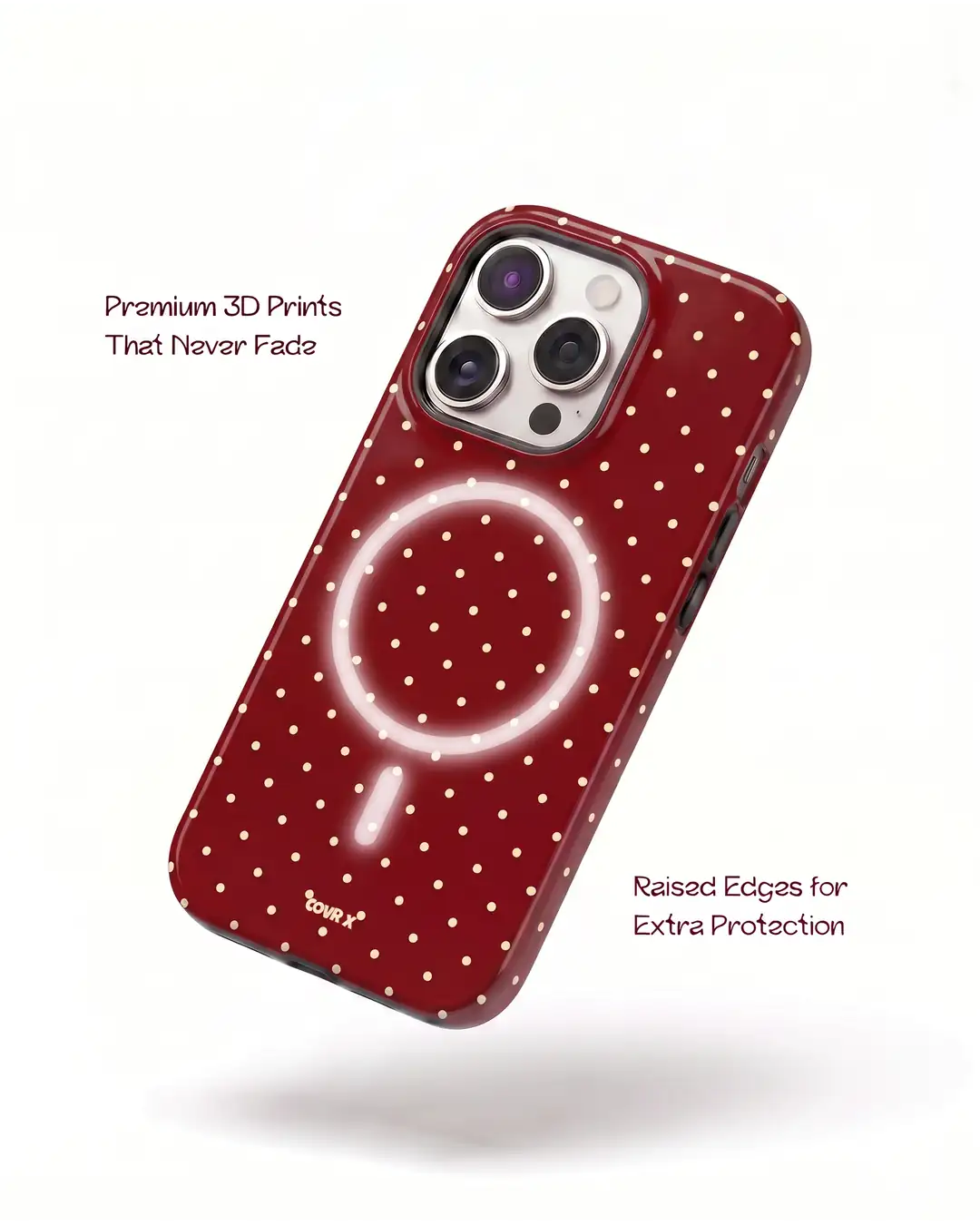 Burgundy Dots Case
